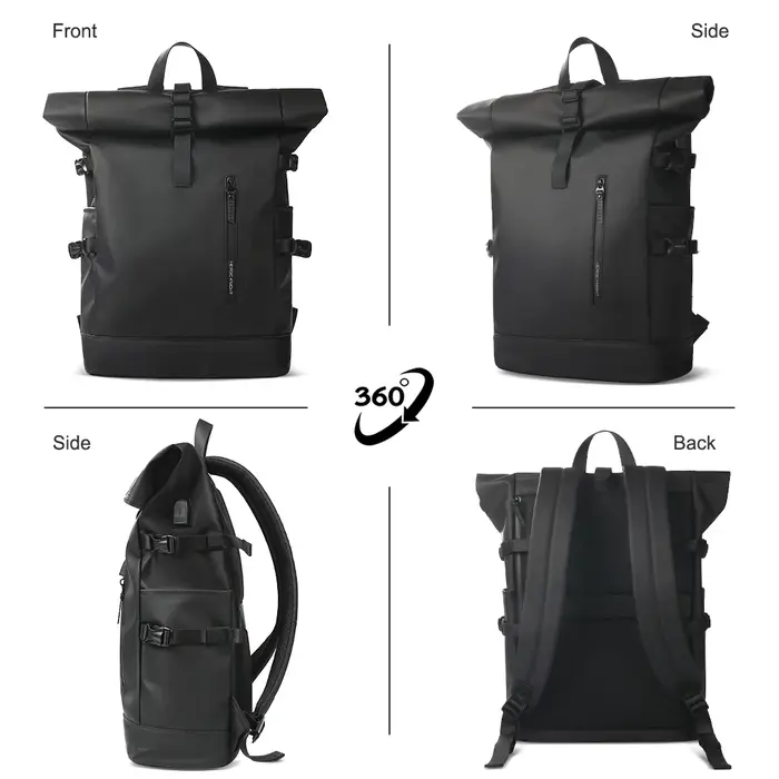 HK sac à dos de voyage extensible hommes grande capacité étanche 15.6 "sac pour ordinateur portable