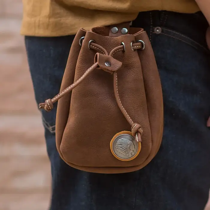 SIMLINE – sac de ceinture en cuir véritable pour hommes