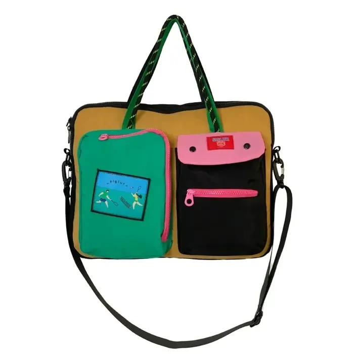 Sac d'ordinateur de couleur contrastée