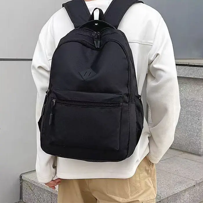 Nouveau sac à dos noir à la mode sac d'école décontracté pour les déplacements quotidiens voyages en plein air cadeaux de Festival
