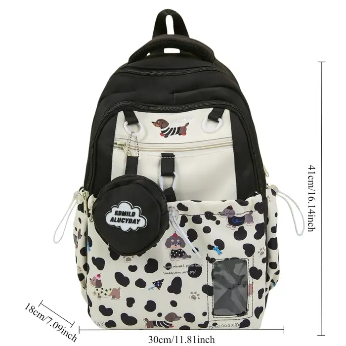 Sac à dos tendance style universitaire pour adolescentes, sac d'école élégant pour collégiennes, lycéennes et étudiantes