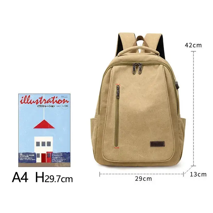 Sac à dos en toile pour homme
