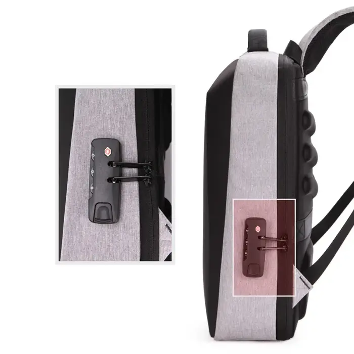 Sac à dos antivol à coque rigide pour homme