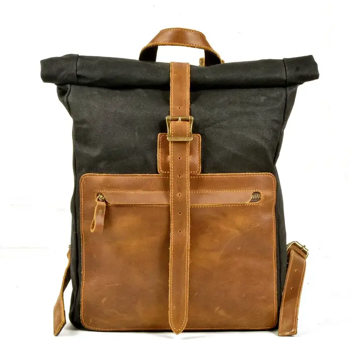 Sacs à dos en cuir de toile d'extérieur Vintage voyage loisirs sac à dos pour ordinateur portable d'