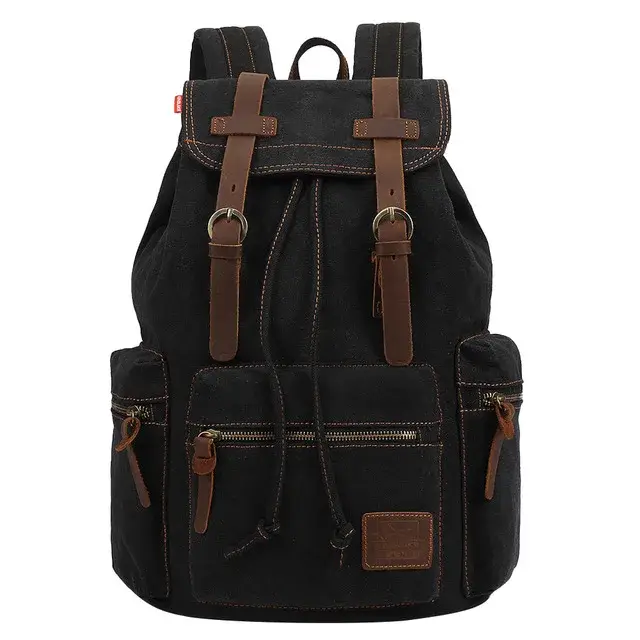Sacs à dos vintage en toile pour hommes et femmes, sacs de voyage décontractés pour étudiants, rando