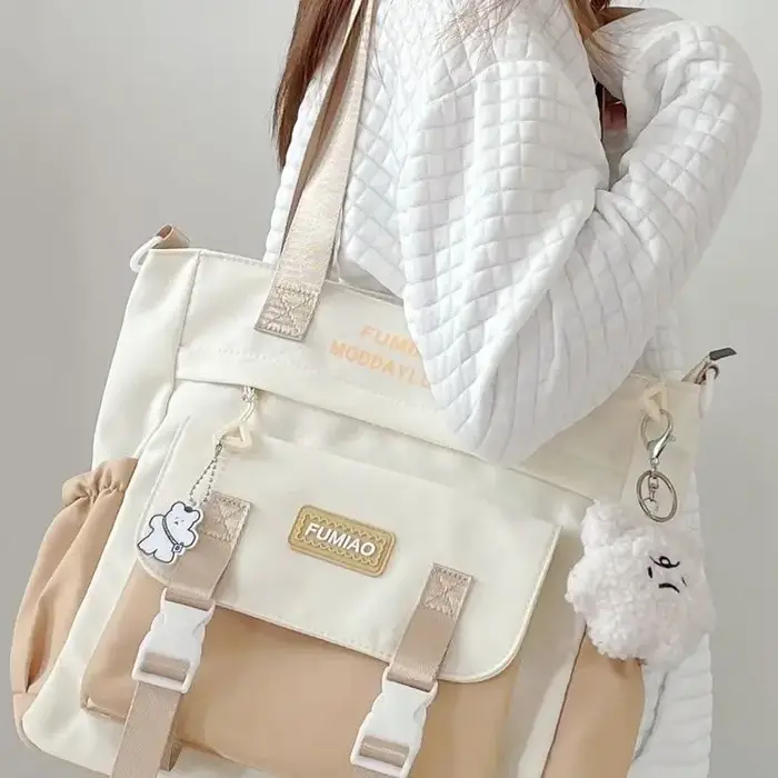 Sac de transport pour étudiantes, sac de transport pour filles, grande capacité, une épaule, sac à b