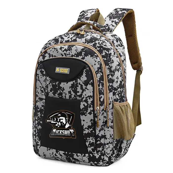 Offre spéciale décontracté en plein air Camouflage sac à dos Oxford tissu grande capacité voyage sac