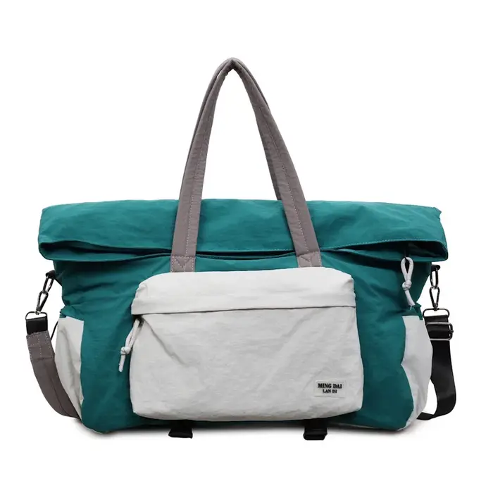 Sac fourre-tout sportif en nylon unisexe grande capacité, sac à bandoulière décontracté pour le cycl