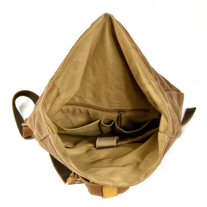 Sacs à dos en cuir de toile d'extérieur Vintage voyage loisirs sac à dos pour ordinateur portable d'affaires pour