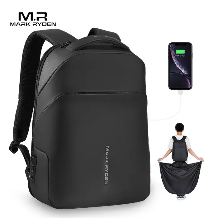Mark Ryden Anti-vol mode hommes sac à dos multifonctionnel étanche 15.6 pouces pochette d'ordinateur homme USB charge