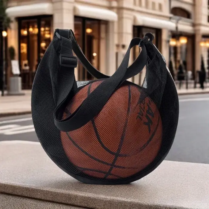 Sac de basket-ball en maille légère-sac de sport à bandoulière Portable pour volley-ball de football