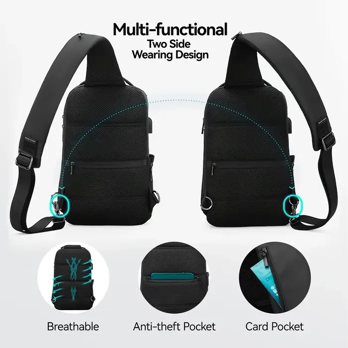 MARK RYDEN Sac à bandoulière grande capacité pour homme Sac à bandoulière de voyage adapté au coussi