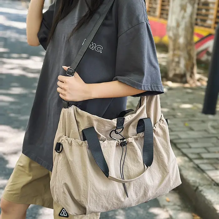 Sac fourre-tout à cordon de serrage de grande capacité pour hommes et femmes
