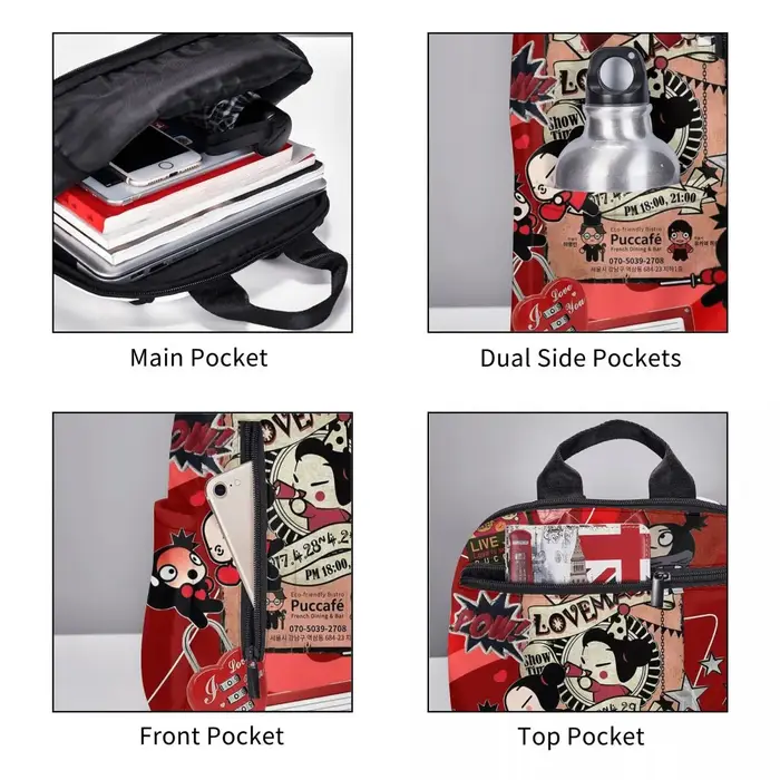 Pucca E Garu Sac à dos d'étudiant