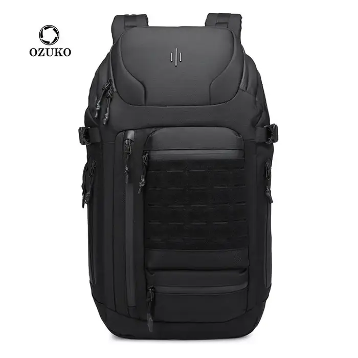 Ozuko-Sac à dos pour ordinateur portable de voyage en plein air pour hommes, sac à dos universitaire