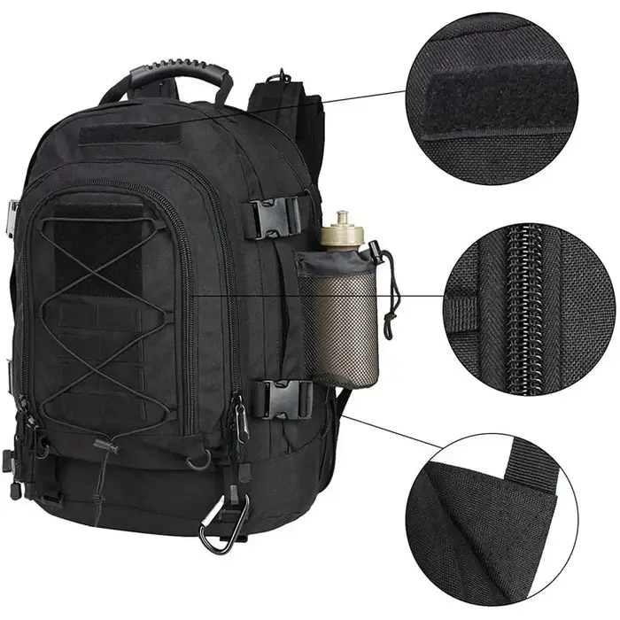 Sac à dos tactique Extra Large 60L pour hommes et femmes, résistant à l'eau en plein air, de randonn