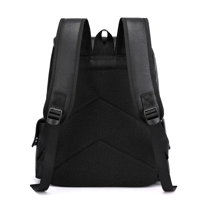 2023 Hommes Sac À Dos En Cuir PU Bagpack Grand Ordinateur Portable Sacs À Dos Mâle Mochilas Noir Cartable Pour Adolescents Garçons Marron Sac A Dos