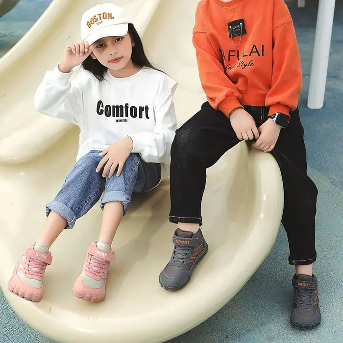 Chaussures hautes et larges pieds nus pour petits/grands enfants |   Baskets minimalistes de style d