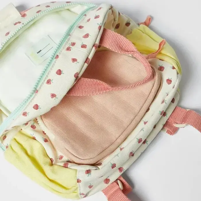 Nom de broderie personnalisé Strawbreey filles école sac à dos maternelle cartable déjeuner sac fourre-tout sac à main