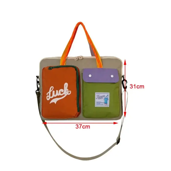 Sac d'ordinateur de couleur contrastée