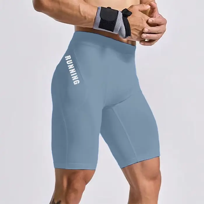 Hommes musculation Shorts Fitness entraînement entrejambe culotte de gymnastique mâle Muscle vivant 