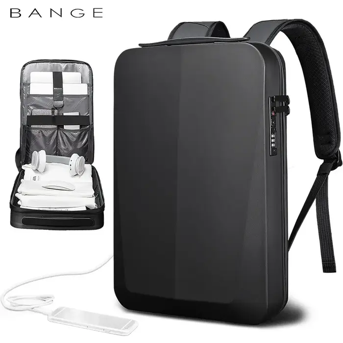 Bange sac à dos sac 15.6 pouces sacoche pour ordinateur portable hommes élégant étanche hommes Usb a
