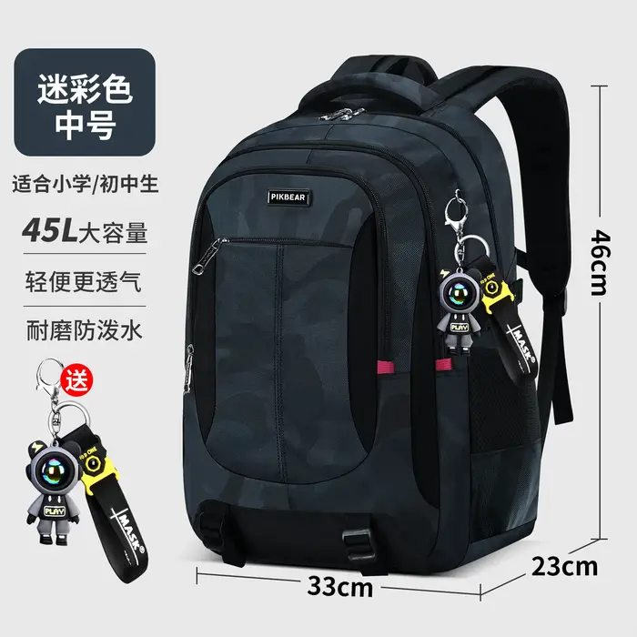 Sacs d'école pour adolescents, cartable pour lycéens, sac à dos de voyage en plein air, grand sac à 