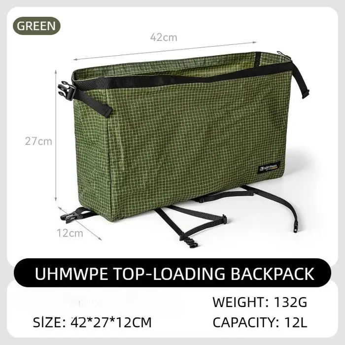 Sac à dos ultraléger avec couvercle supérieur, pochette d'extension imperméable, sac de rangement ex