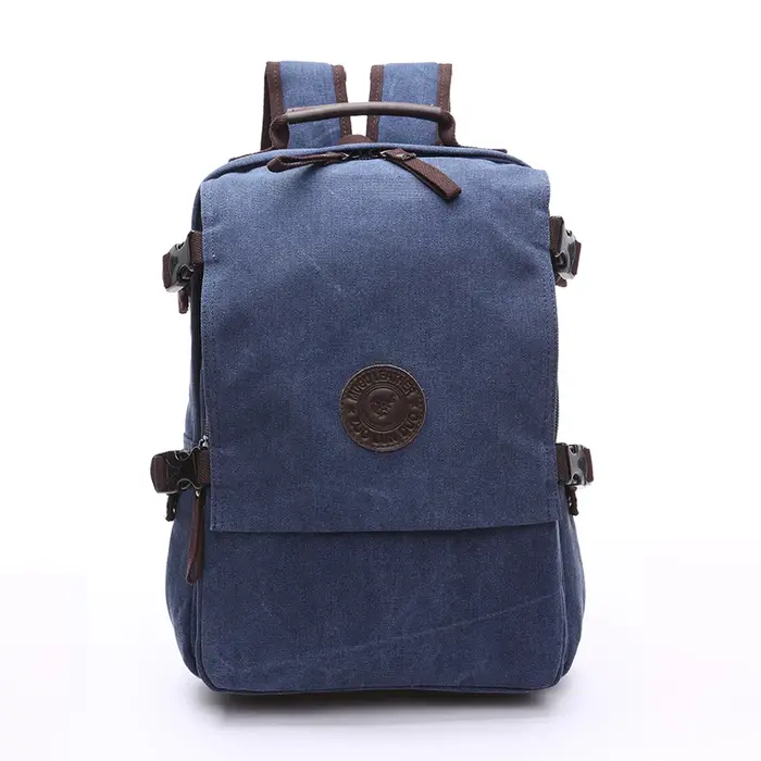 Sac à dos en toile de haute qualité pour hommes, couleur unie, sacs pour ordinateur portable, Design