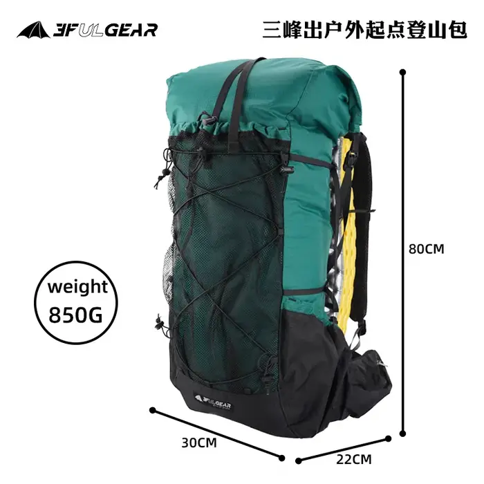 3F UL GEAR Sac à dos de randonnée ultraléger 40 + 16L - Pack