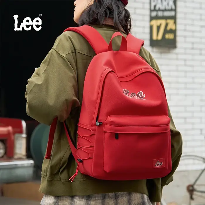 LEE Classics utilitaire grand sac à dos pour ordinateur portable femme homme blanc noir étanche lycéen collège adolescent livre sac cartable