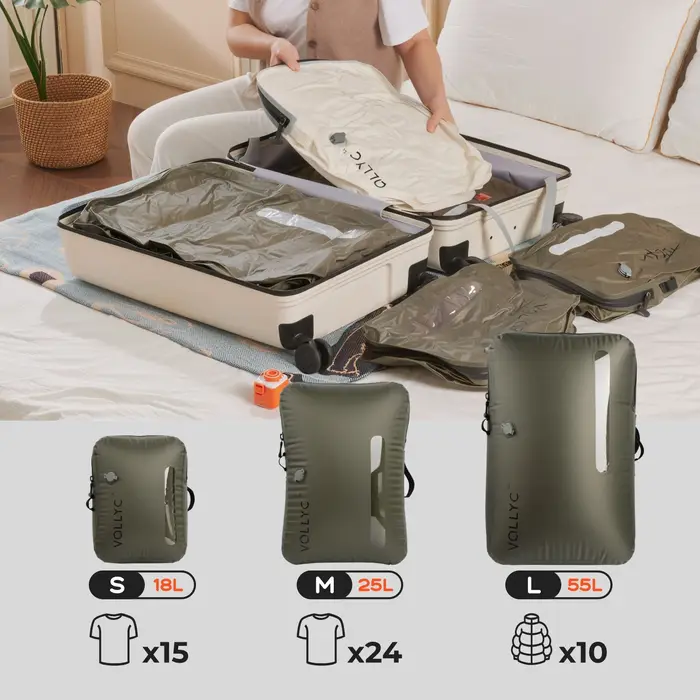 FLEXTAIL X VOLLYC EZYPACK - Sac de rangement sous vide 18-55L
