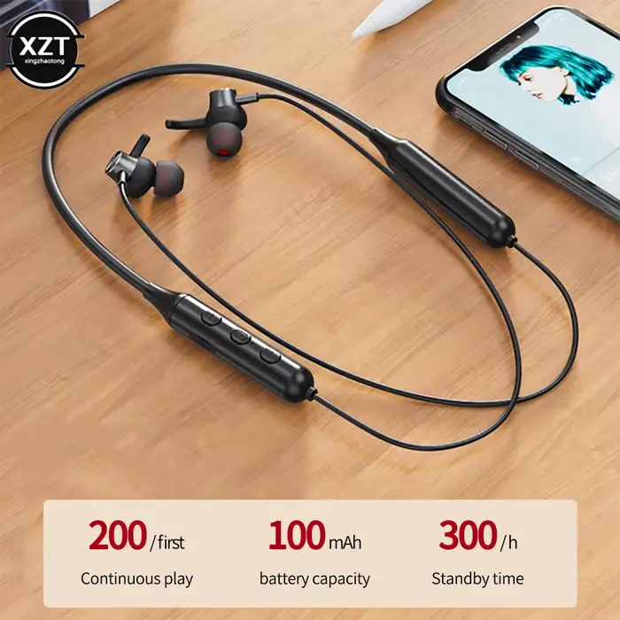 Écouteurs magnétiques sans fil Bluetooth 5.0, casque de course, écouteurs de sport étanches IPX5, réduction du bruit, téléphone de sauna