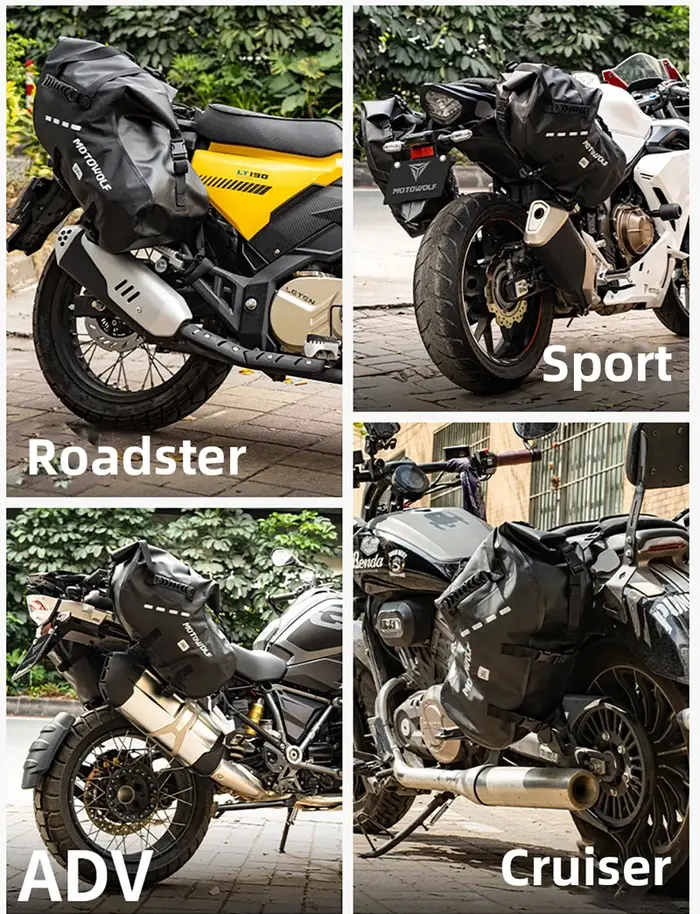 Sacoches de voyage imperméables pour motos