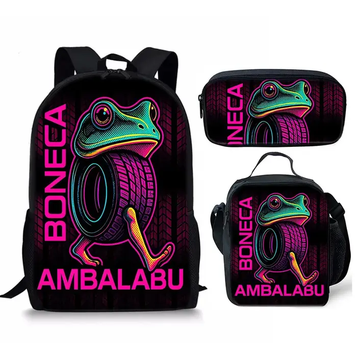 Nouveau Brainrot italien montagne et mer classique étranger bâton de bois sac à dos respirant et Durable sac à dos sac de repas sac à stylos