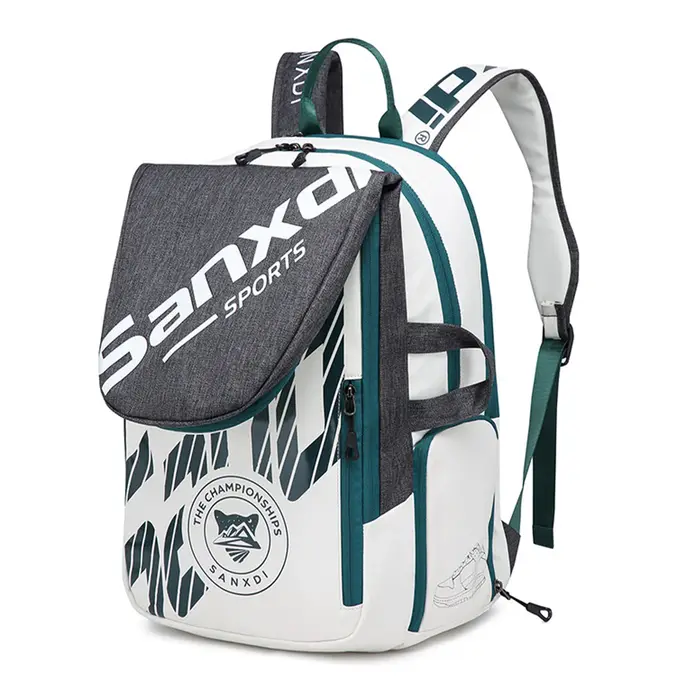 Sac à dos de badminton pour 3 raquettes, sac à dos de tennis avec compartiment à chaussures, support