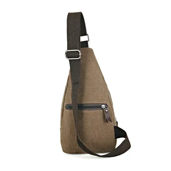 Nouveau Sac à Bandoulière Multifonctionnel en Toile et Cuir Style Vintage pour Homme 2026 – Petit Sac de