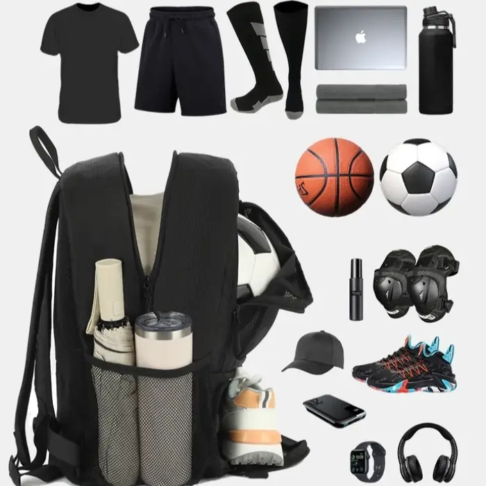 Sac à dos de football avec support pour ballon