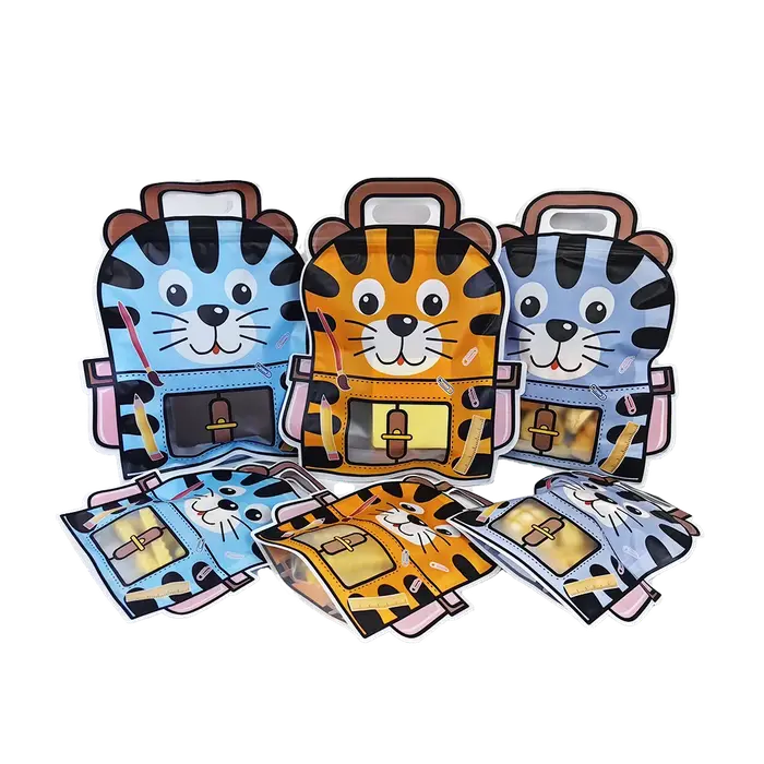 Sac à dos en forme de tigre avec animaux de dessin animé