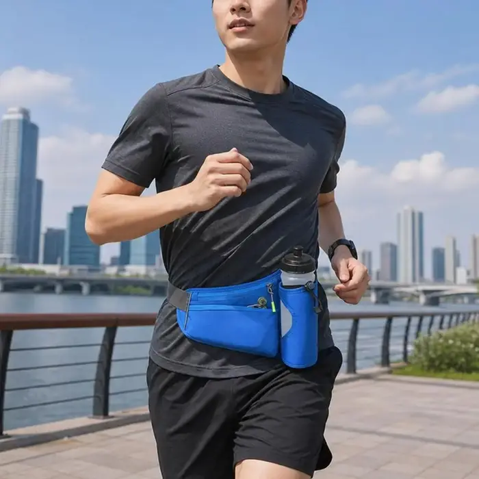 Sac Banane de Course avec Porte-Bouteille d'Eau