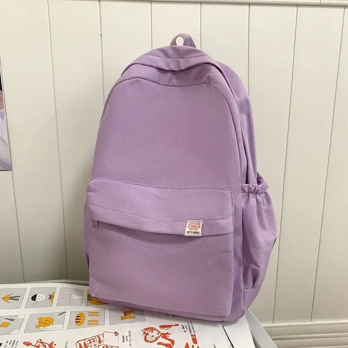 Sac à dos de couleur unie pour adolescentes