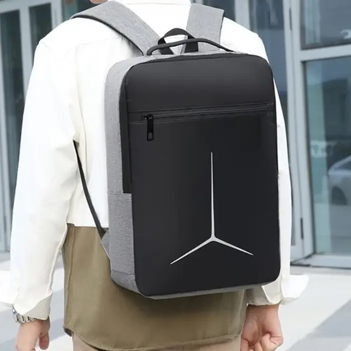 Sac à dos pour ordinateur portable à imprimé géométrique classique