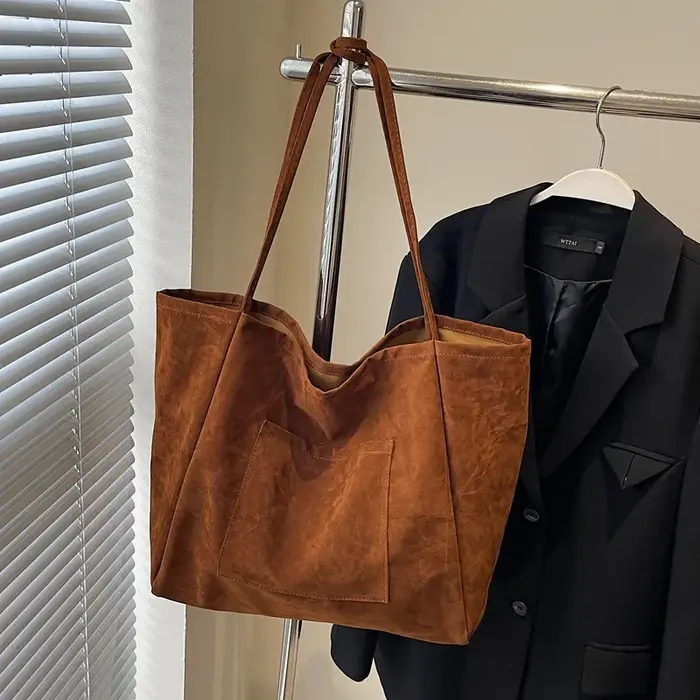 Rétro grande capacité sac fourre-tout femmes 2025 automne hiver nouveau polyvalent sous les bras sac