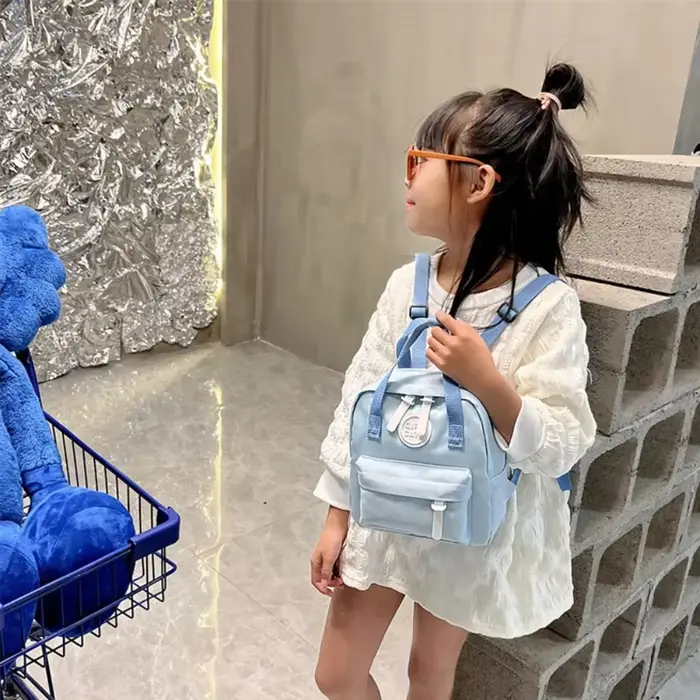 Sacs à dos pour enfants 2022 nouveau sac d'école pour filles rétro femmes Mini sac à dos mode couleur unie petits