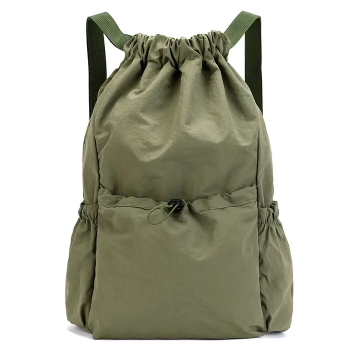 Sac à dos léger et tendance avec cordon de serrage : Sac de sport imperméable de grande capacité pou