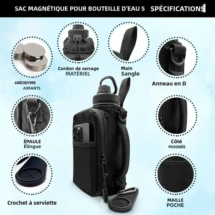 Sac de sport magnétique pour hommes et femmes