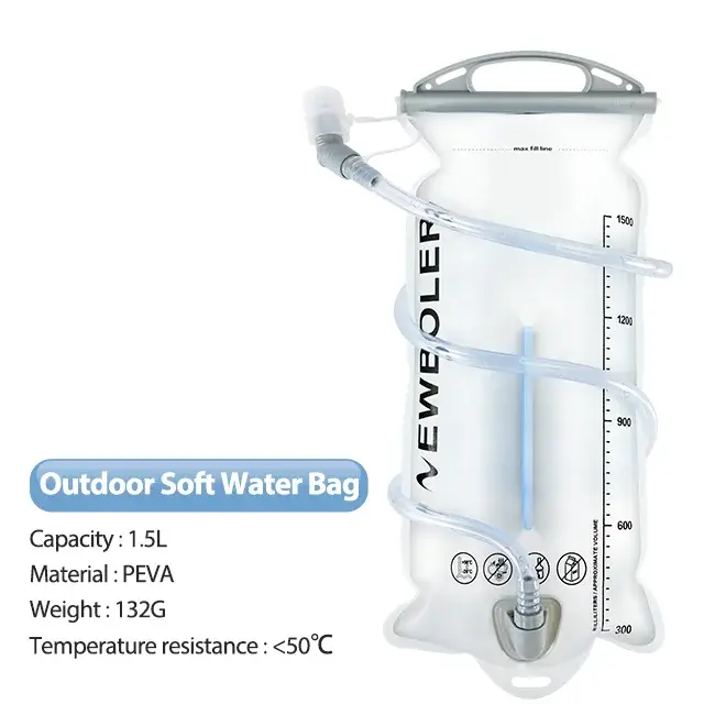 NEWBOLER sac à dos d'hydratation de vessie d'eau capacité 2L réservoir de sac d'eau PEVA pour la cou