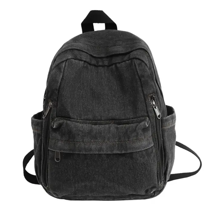 Sac à dos en jean Y2K décontracté, style urbain japonais, sac à main vintage, sac de shopping couleu