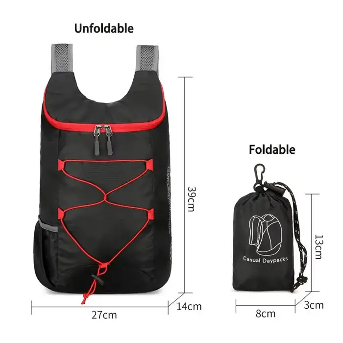 Sac de randonnée pliable pour l'extérieur