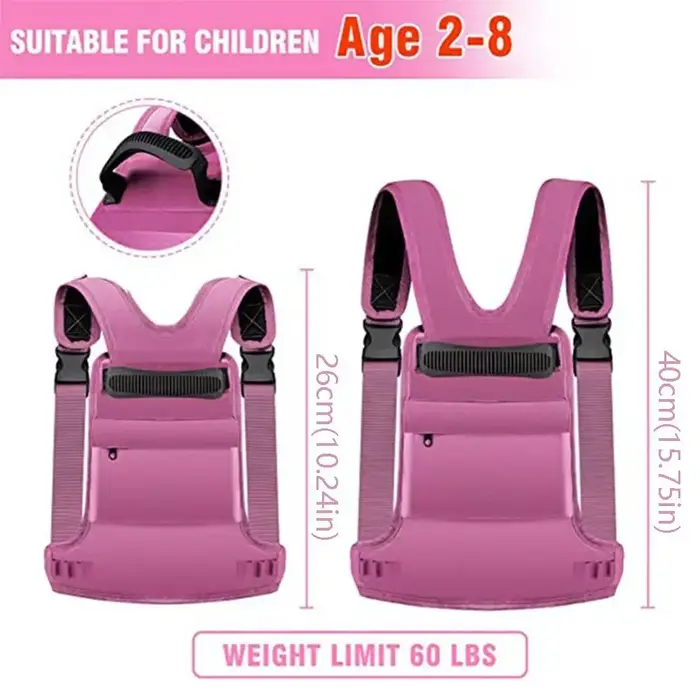 Harnais de traction réglable pour enfants avec sac à dos intégré